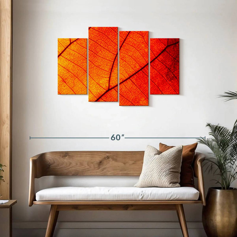 Harnek Autumn Leaf Venation, H 27 po x l 43 po