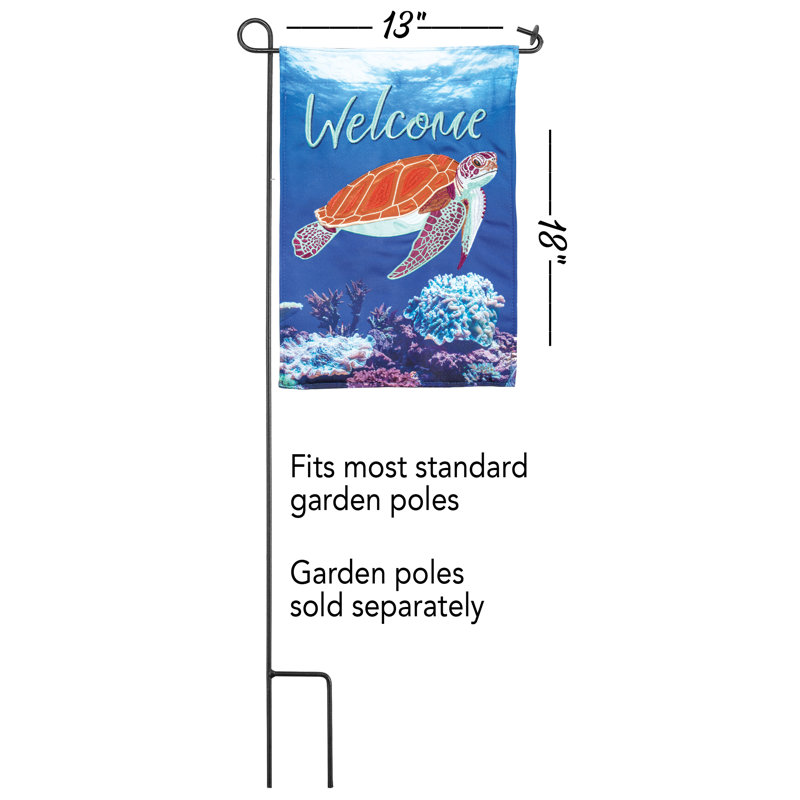 Drapeau de jardin en polyester à 1 face 6 pi x 1 pi Binns