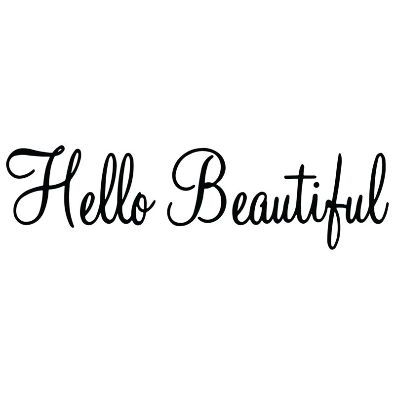 Adhésif décoratif Croswell Hello Beautiful, H 6 po x l 22 po x P 0,01 po, Noir