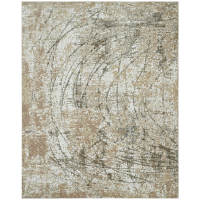 Narooma Sand Ivory Arc Abstract Area Rug