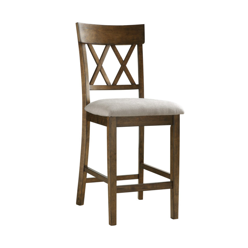 Light Oak Finish Counter Height Chairs Set of 2
