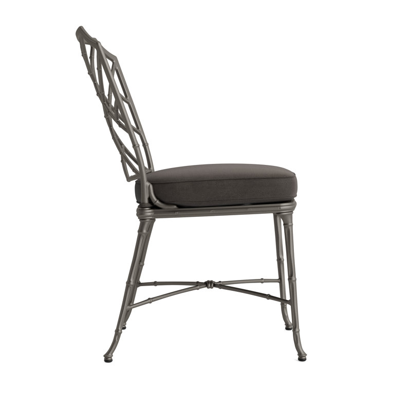 Outdoor Dining Side Chair, Brown, Fusion Charcoal, Mica