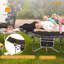 Lits de camping pliants avec coussin et matelas épais-112575692