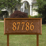 Springfield Rectangle 1 Line Estate Lawn Address Sign