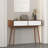 Entryway Table With 2 Carved Panel Drawers, Console Table With Storage Space And Wood Legs,Sofa Table Behind Couch