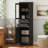 63-Inch Tall Bransford Cabinet With Glass Doors, Adjustable Shelves, And Two Drawers For Elegant Display And Organization.-2046857508