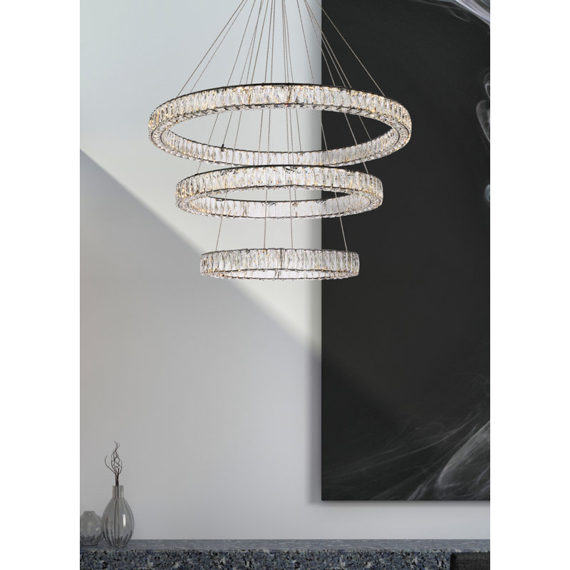 Maart Chandelier, Black, 21" H x 31.50" W x 31.50" D