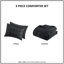 Ensembles de literie certifiés en polyester noir, pince Jacquard Modern Home