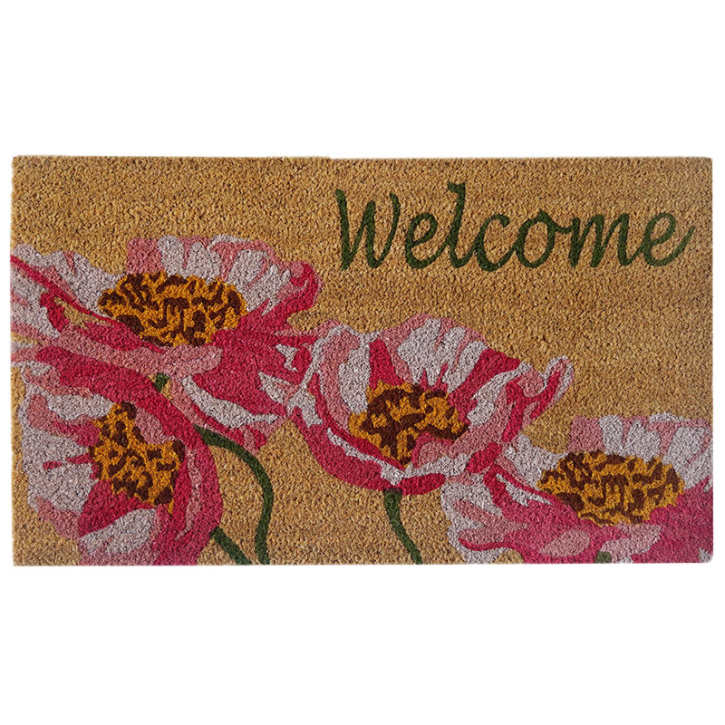 Non-Slip Floral Outdoor Doormat