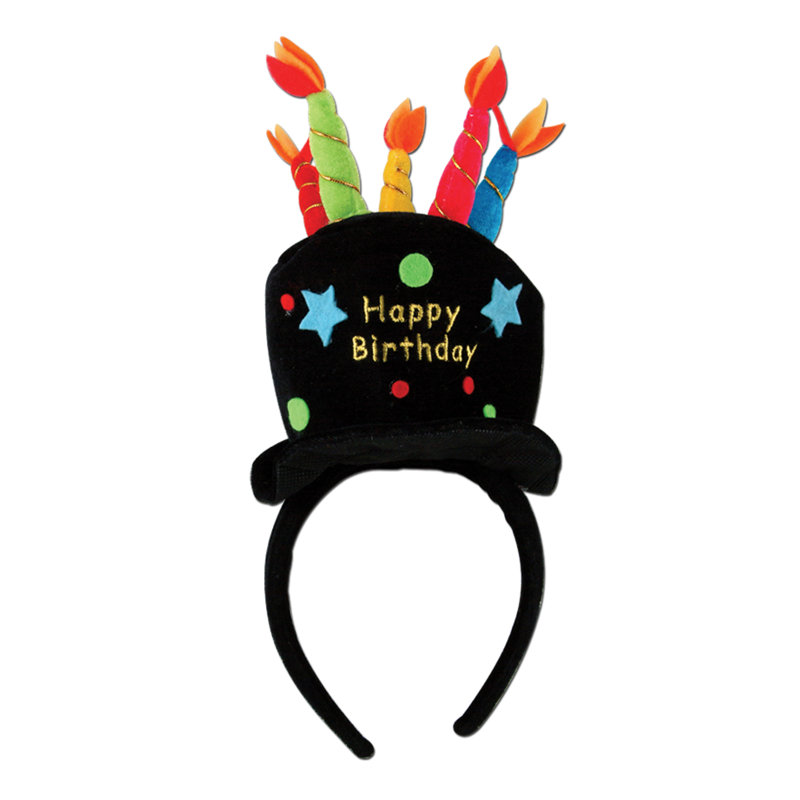 Bandeau en peluche gâteau d'anniversaire