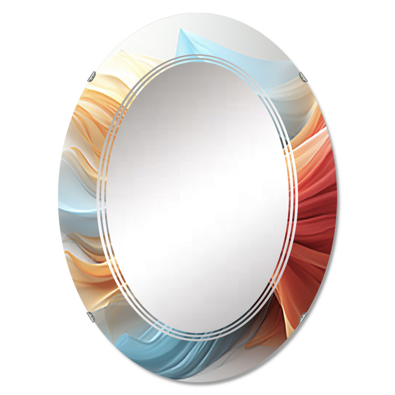 Pitanga - Miroir mural moderne ovale, 36 po x 24 po