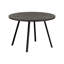 Table de salle à manger Harry, plateau rond en stratifié de 47 po, base en métal noir-111235018