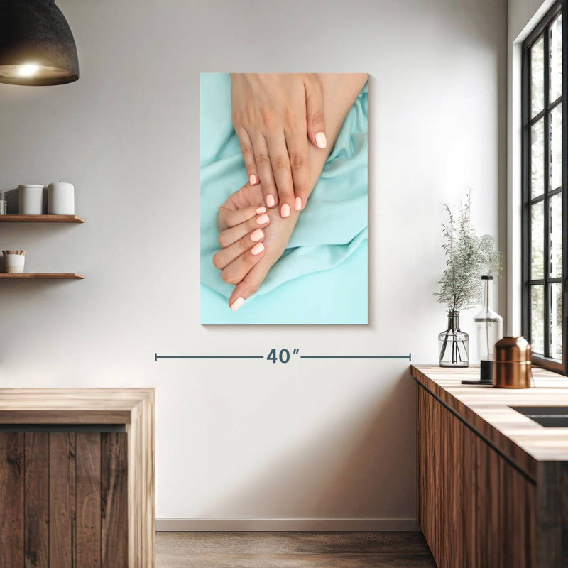 Shuttleworth Simple Peach Nails, 39" H x 26" W