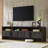 Dulane Modern Farmhouse 70" Tv Stand For Tvs Up To 75" With  2 Doors And Open Storage, Black-1318514637