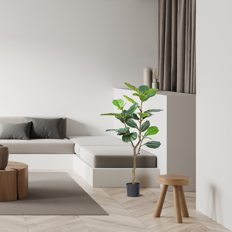 Faux tulipier 61,26 po en pot, H 61,26 po x l 30,71 po x P 30,71 po