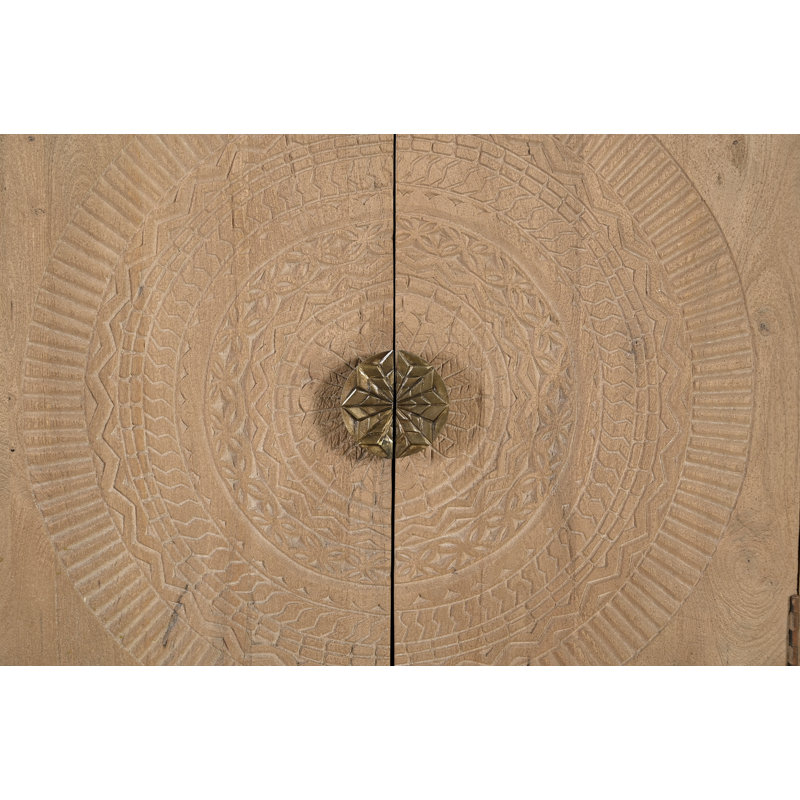 Buffet en bois massif 95 po Aarohi, Naturel