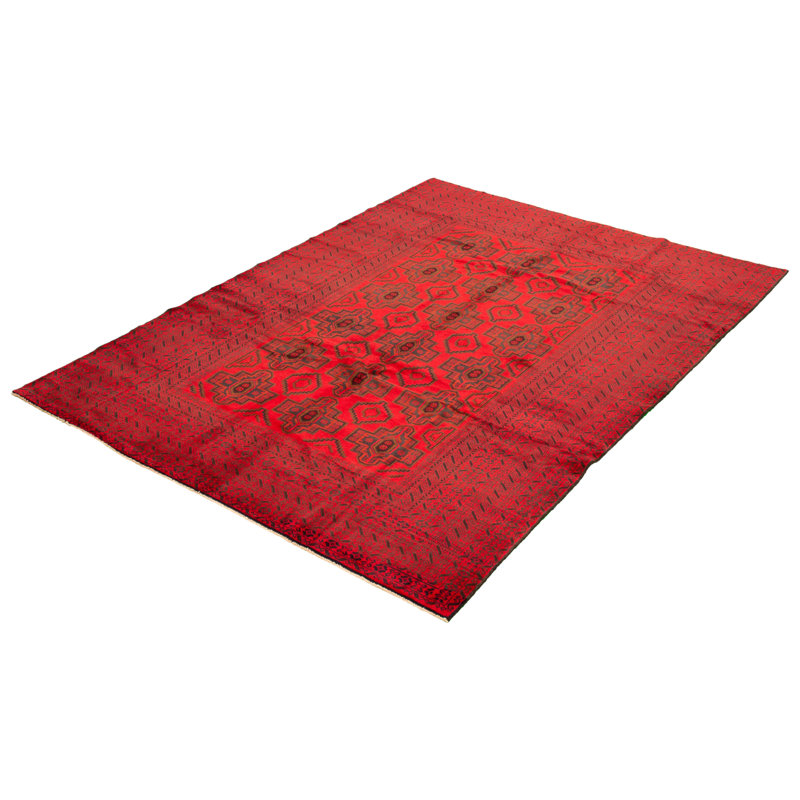Tapis décoratif en laine de conception unique en laine noué à la main New Age de 6 pi 11 po x 9 pi 6 po Catiţia