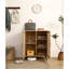 Armoire à chaussures à deux portes avec rangement naturel et grand espace de rangement 29,5 po Natural