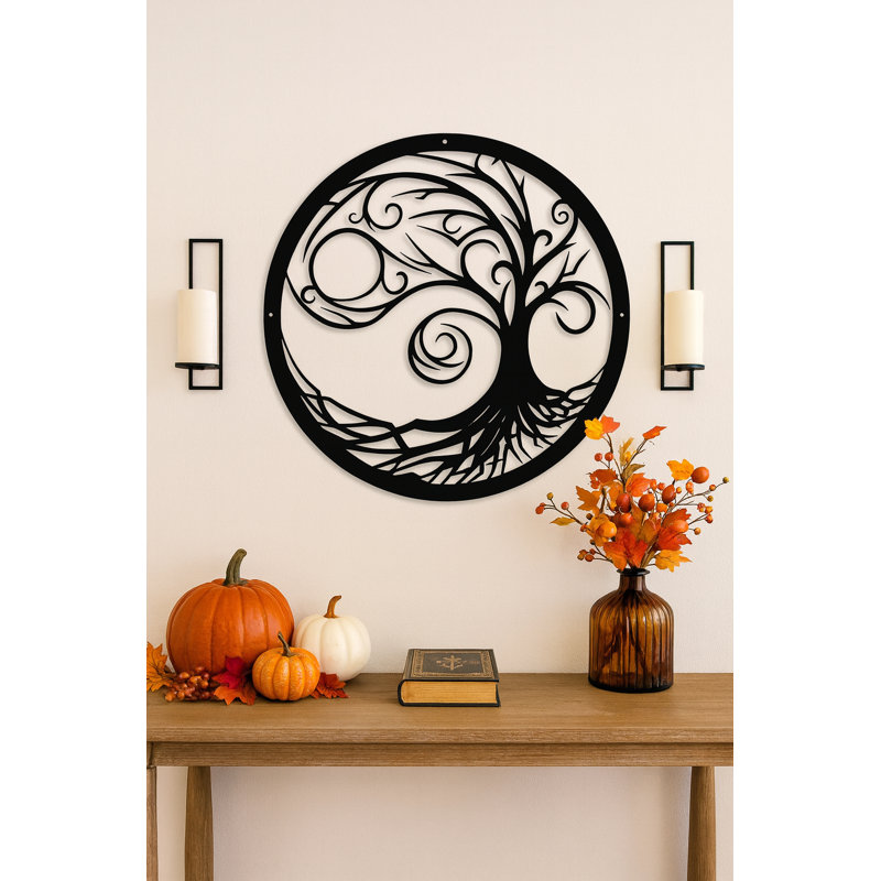 Décoration murale arbre de vie VII, H 18 po x l 18 po x P 0,25 po