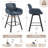 Upholstered Swivel Bar Stools with Metal Frame-93543916