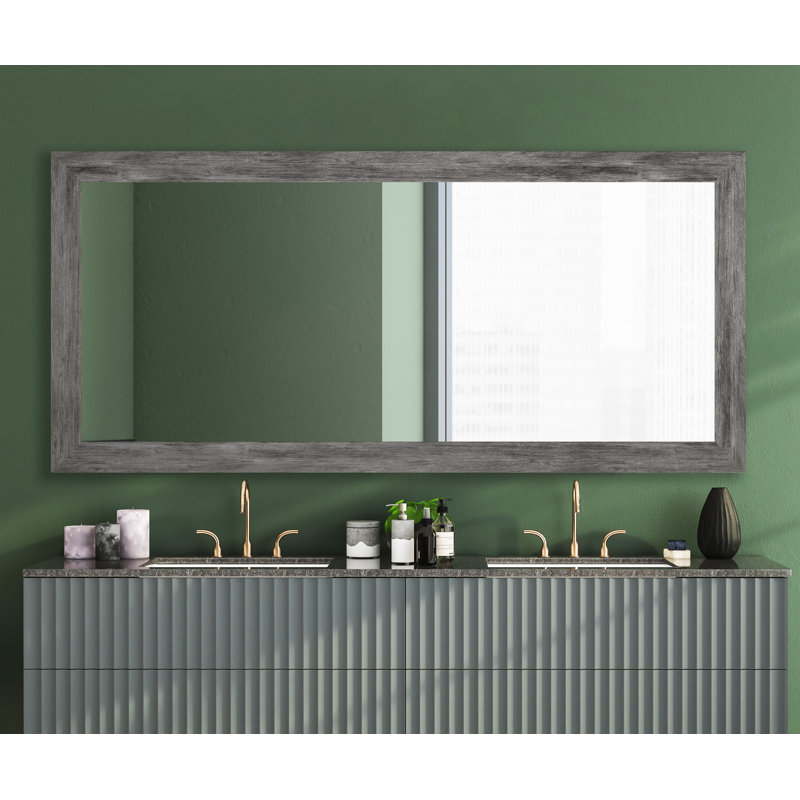 Engineered Wood Flat Wall Mirror, 33" x 80"