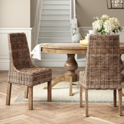 Chaise d'appoint en osier naturel Armine