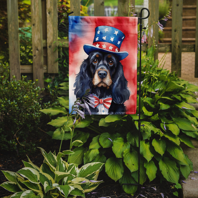 Drapeau patriotique du jardin américain, Épagneul cocker noir
