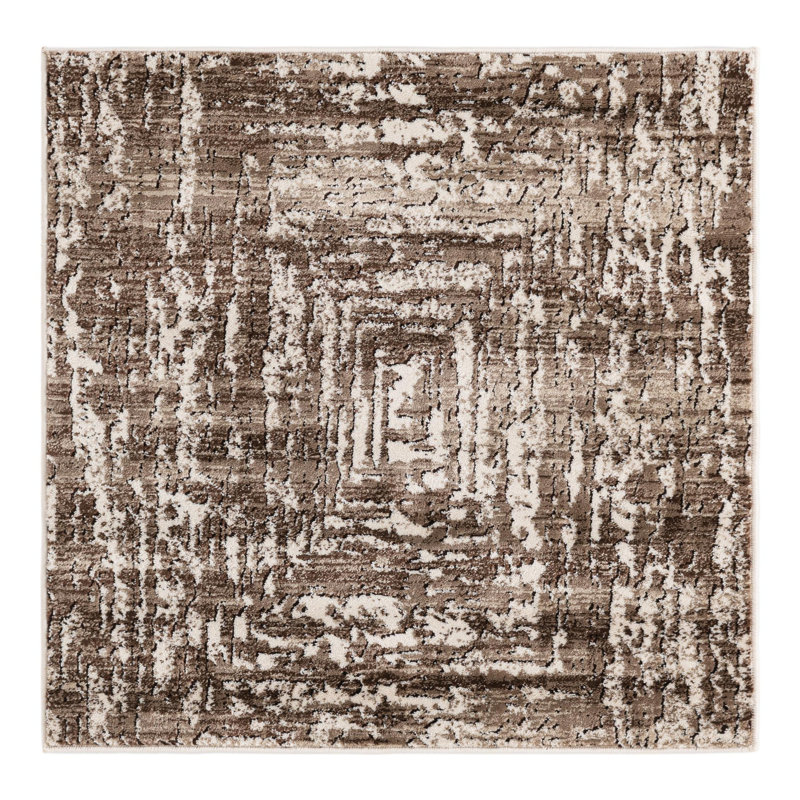 Geometric Indoor Rug, Square 3'3"