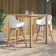 Anav Square 2 - Person 35" Long Eucalyptus Bar Height Dining Set