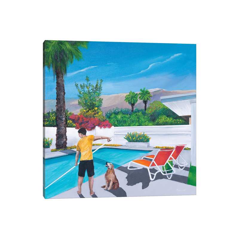 Pool Boy by Dan Nelson - Wrapped Canvas Painting, 30.48 cm H x 30.48 cm W
