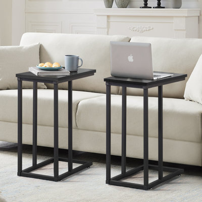 Auxter C Shaped End Table TV Tray Set