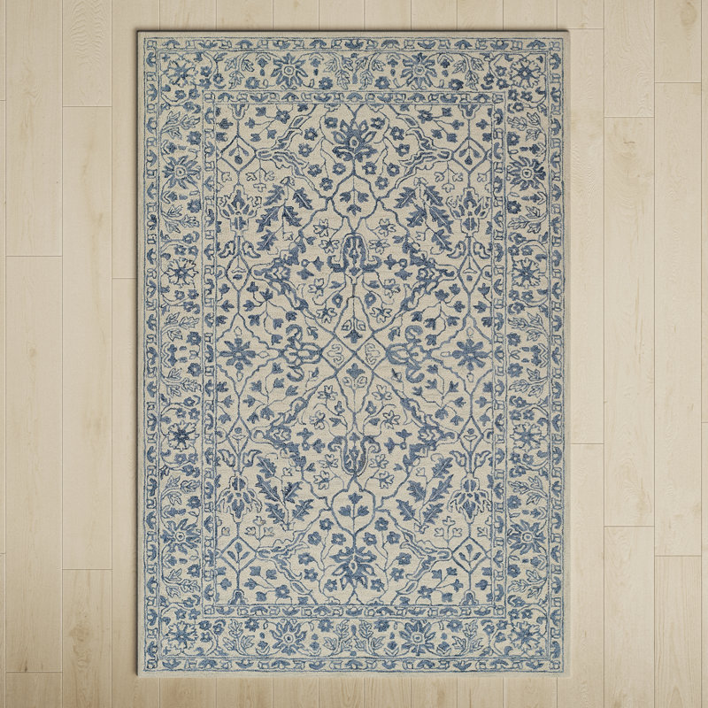 Bayford Hand Tufted Wool Ivory Area Rug 5' X 8', Rectangle 5' x 8'