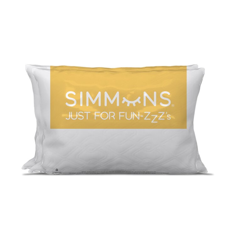 Simmons Square Quilted Jumbo Size Pillow (Single Pack) - 230 TC, 20x28”  Jumbo Bed Pillows - Soft & Supportive Medium Density Back & Side Sleeper