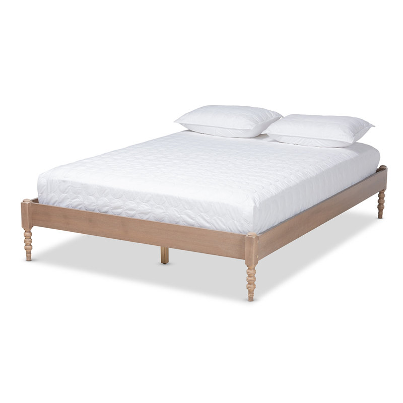Lit plateforme Hicham, Complète, Chêne