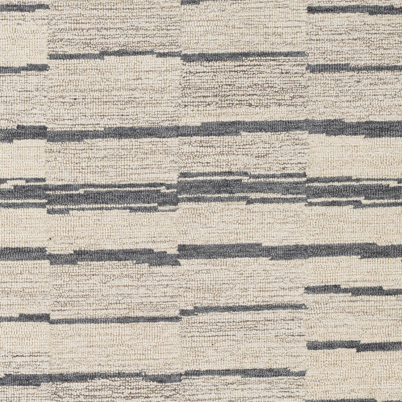 Carlean Hand Tufted Wool Striped Indoor Rug, Rectangle 8'10" x 12'