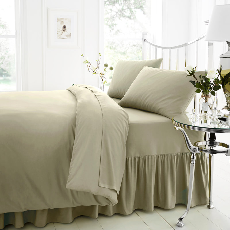 Percale Fitted Sheet Polycotton Solid Colour Bed Sheet Single Double King Super King Machine Washable High Yarn Quality