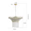 Lustre cascade en cristal 8 lumières de 23,6 po de large (ampoule non incluse)