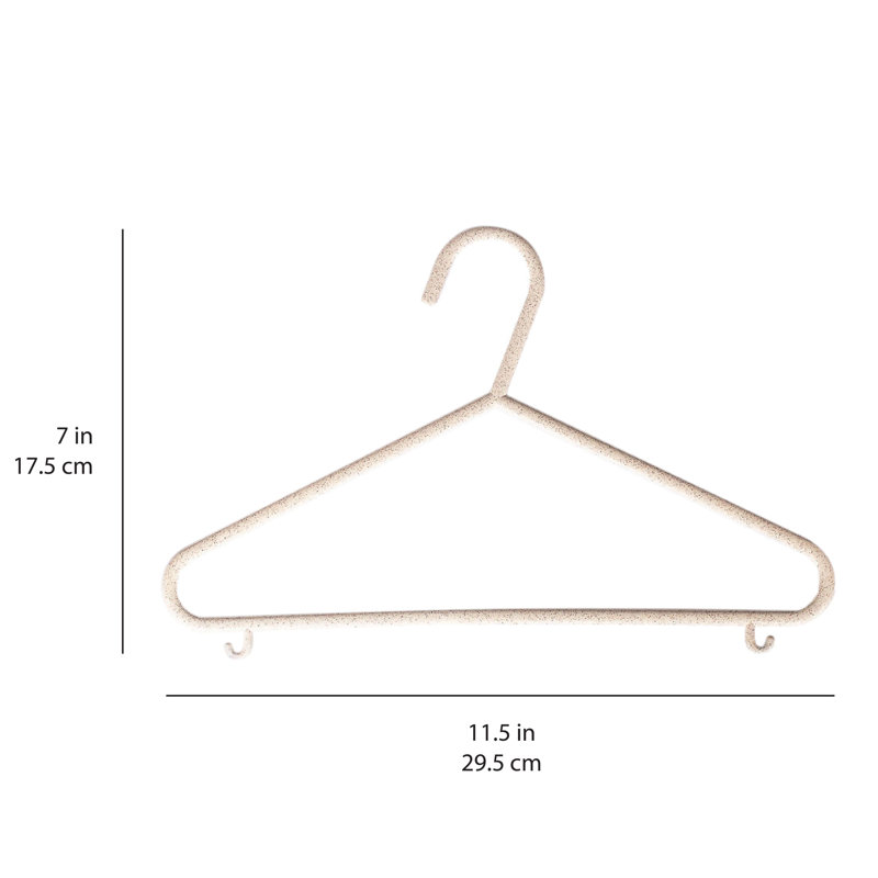 3 pousses - cintres en plastique paille de blé pour vêtements de bébé., Crème