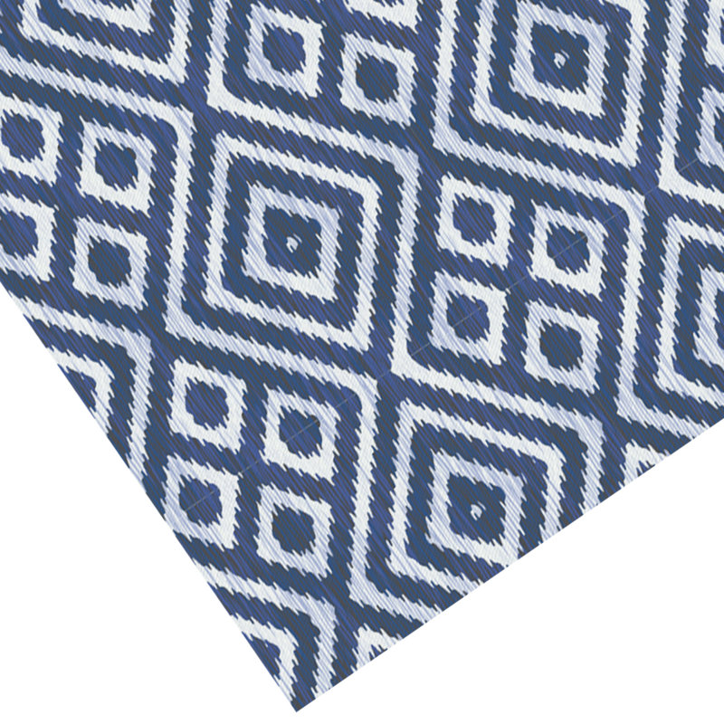 Davanti Vinyl Floor Mat - Deep Blue Collection, Runner 2' x 5'