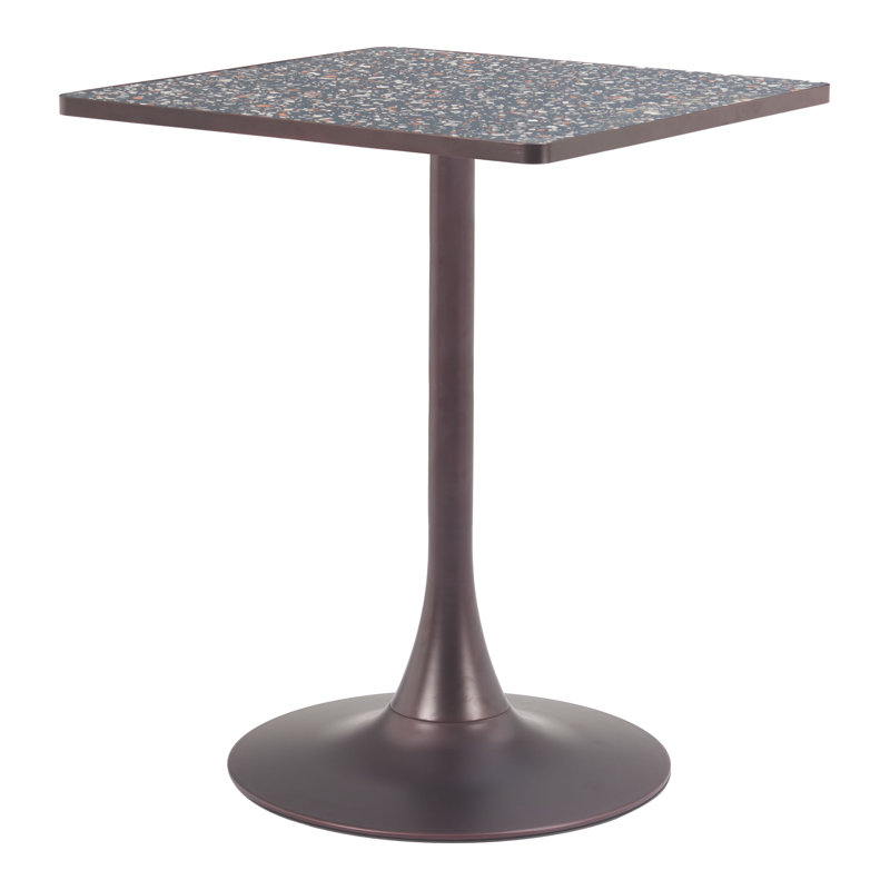 Table bistro Spot noir et bronze