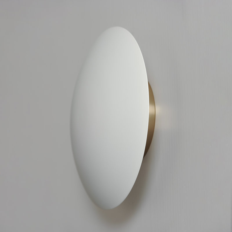 Vesta 1 - Light LED Semi Flush Mount, White/French Gold, White