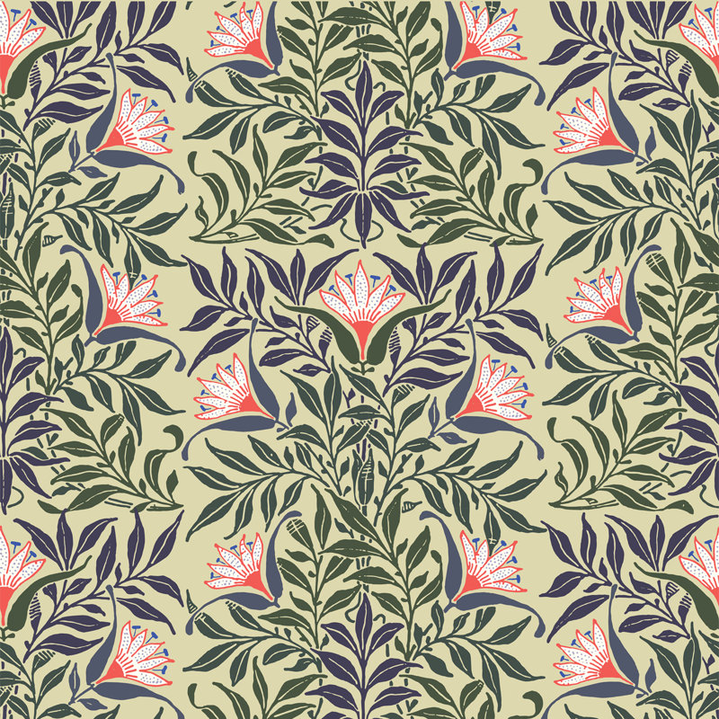 Signature Flowervine 10' L x 24" W Wallpaper Roll, Yellow, Faux Grasscloth