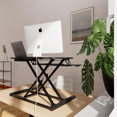 Adjustable Height Foldable Steel Standing Desk Converter