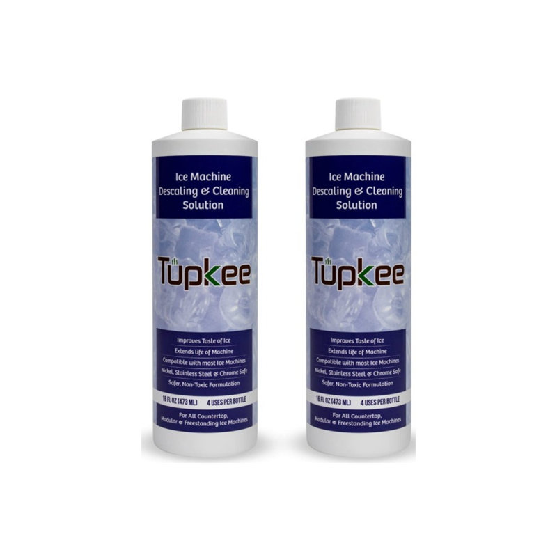 Tupkee Ice Machine Cleaner Solution – 16 Fl Oz Ice Maker Cleaner Descaler, Nickel Safe - Compatible For Affresh, Whirlpool 4396808, Manitowoc, Kitchenaid, Scotsman - Pack Of 2