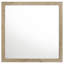 Miroir de coiffeuse Tyna, cadre épais, chêne brun vieilli, 101,6 cm (40 po)