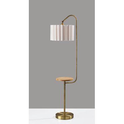 Caldwell Shelf Floor Lamp- Antique Brass