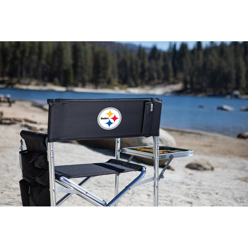 Folding Director Chair, Pittsburgh Steelers, Black