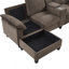 Canapé modulaire moderne en forme de U de 116,9 po Bavourov-902349000