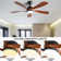 Damecia 52'' Modern Ceiling Fan with LED Light and Remote Control