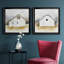 White Barn Watercolor I - White Barn I - ensemble de 2 reproductions d'art sur toile-1227551705-1227551709-1238415548
